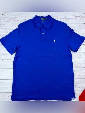 Ralph Lauren Polo Shirt in Bright Blue with White Pony